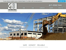 Tablet Screenshot of gbindustries.com.au